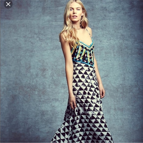 Mara Hoffman Embellished Maxi Dress in Alta Beaded Embroidered Bodice Size M - Picture 1 of 16